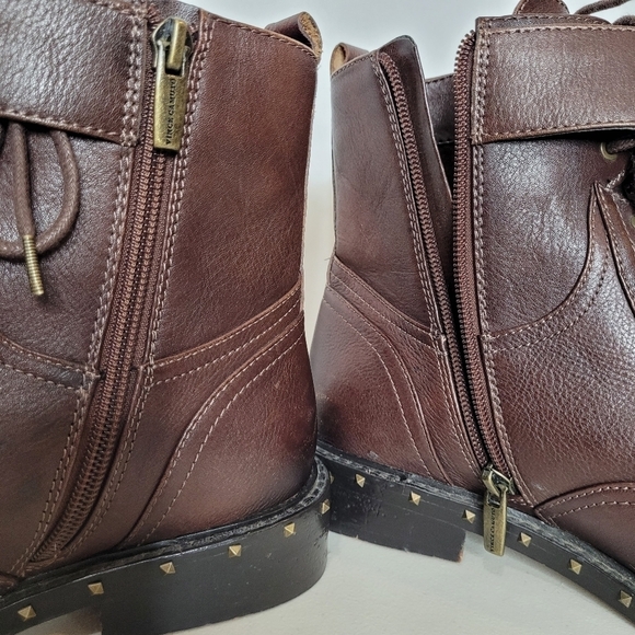 Vince Camuto Talorini Lace-Up Studded Combat Boots - Size 9 - Picture 10 of 16